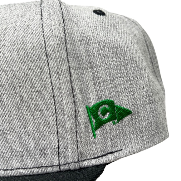 NWOT Boston Shamrock 3D Embroidered Flat Brim Hat Contrast Stitch Wool Blend - Picture 5 of 12